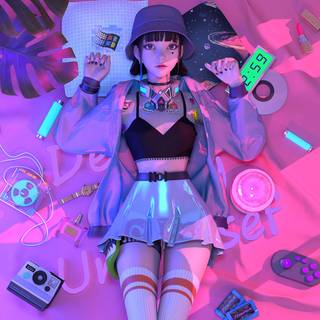 Retro punk wallpaper