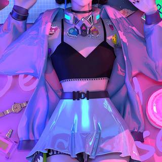 Retro punk wallpaper