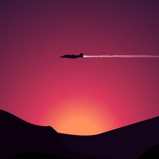 Minimalist plane wallpaper