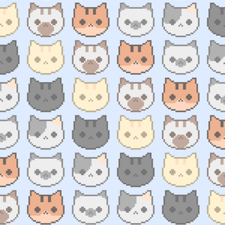 Cat pixel art wallpaper