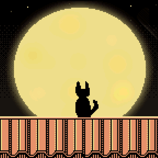 Cat pixel art wallpaper