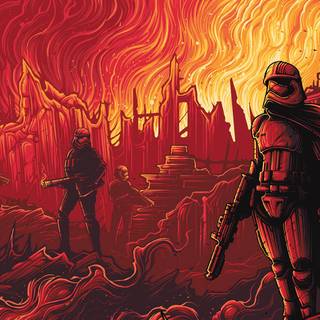 Red painting wallpaper