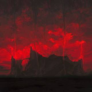 Red painting wallpaper