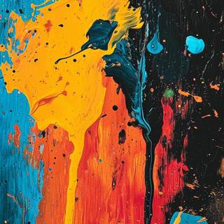 Red painting wallpaper