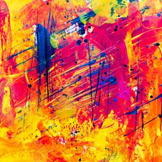 Red painting wallpaper