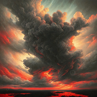 Red painting wallpaper