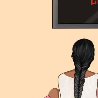 Matching girls wallpaper