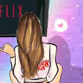 Matching girls wallpaper