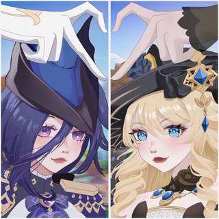 Matching girls wallpaper