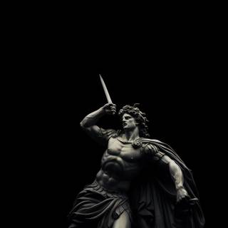 Greek God statue wallpaper