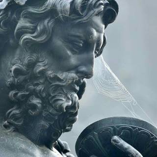 Greek God statue wallpaper