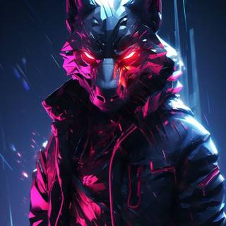 Wolf mask wallpaper