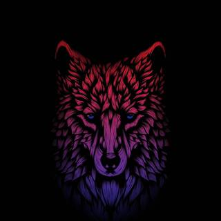Wolf mask wallpaper