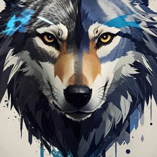Wolf mask wallpaper