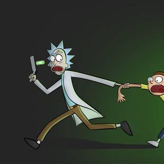 Rick and Morty laptop 4k wallpaper