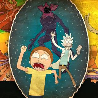 Rick and Morty laptop 4k wallpaper
