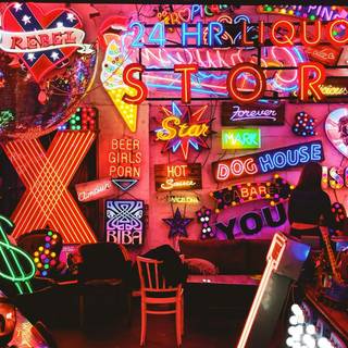 Neon iPhone 14 wallpaper