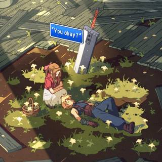 Aerith phone wallpaper