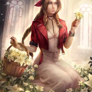 Aerith phone wallpaper