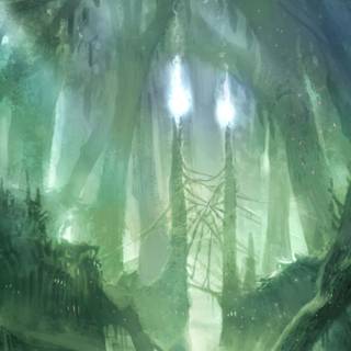 Fantasy forest iPhone wallpaper