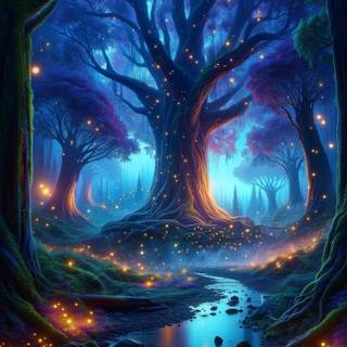 Fantasy forest iPhone wallpaper
