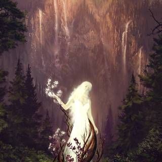 Fantasy forest iPhone wallpaper