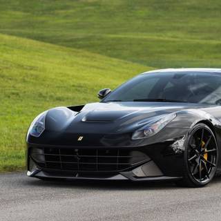 Black Ferrari iPhone wallpaper