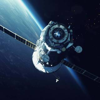 Galaxy space station wallpaper