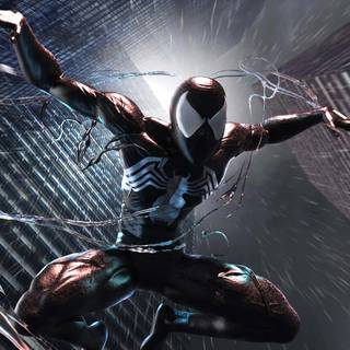Comic Symbiote Spider-Man desktop wallpaper