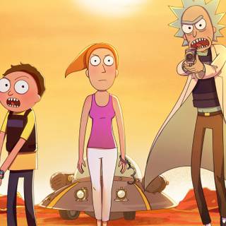 Rick and Morty laptop 4k wallpaper