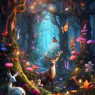 Fantasy forest iPhone wallpaper