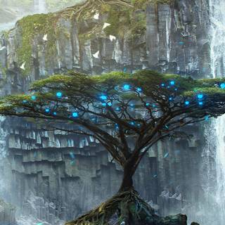 Fantasy forest iPhone wallpaper