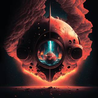 Space ship iPhone wallpaper