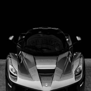 Black Ferrari iPhone wallpaper