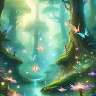 Fantasy forest iPhone wallpaper