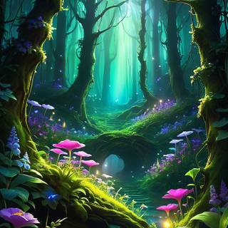 Fantasy forest iPhone wallpaper