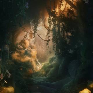 Fantasy forest iPhone wallpaper