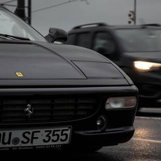 Black Ferrari iPhone wallpaper