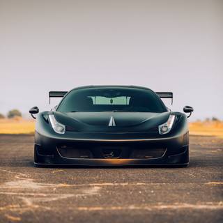 Black Ferrari iPhone wallpaper