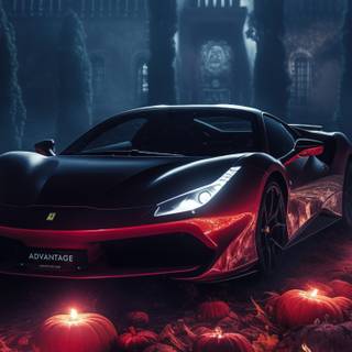 Black Ferrari iPhone wallpaper