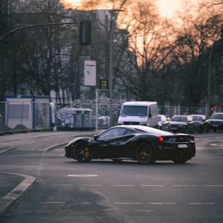 Black Ferrari iPhone wallpaper