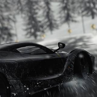Black Ferrari iPhone wallpaper