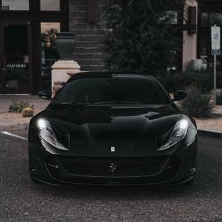 Black Ferrari iPhone wallpaper