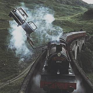 Harry Potter flying wallpaper