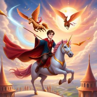 Harry Potter flying wallpaper