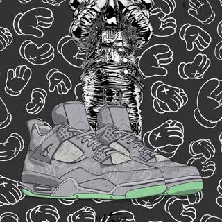 Jordan 4 KAWS wallpaper