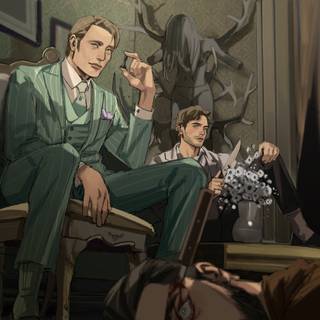 Hannibal and Will wallpaper