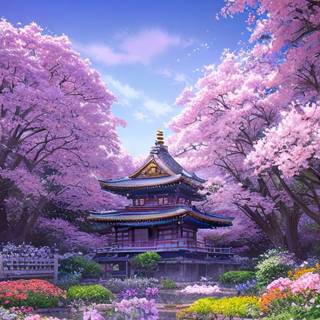 Sakura garden wallpaper