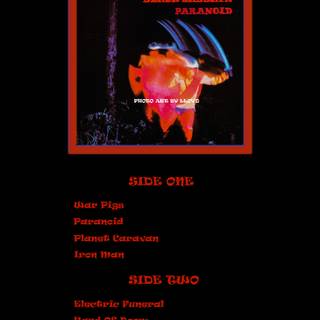 Black Sabbath Paranoid wallpaper