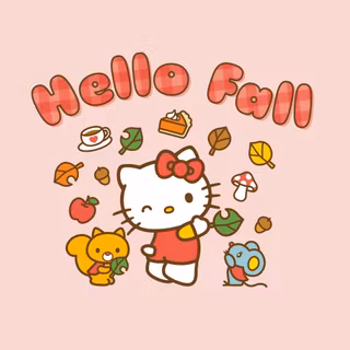 Hello Kitty Y2k autumn wallpaper